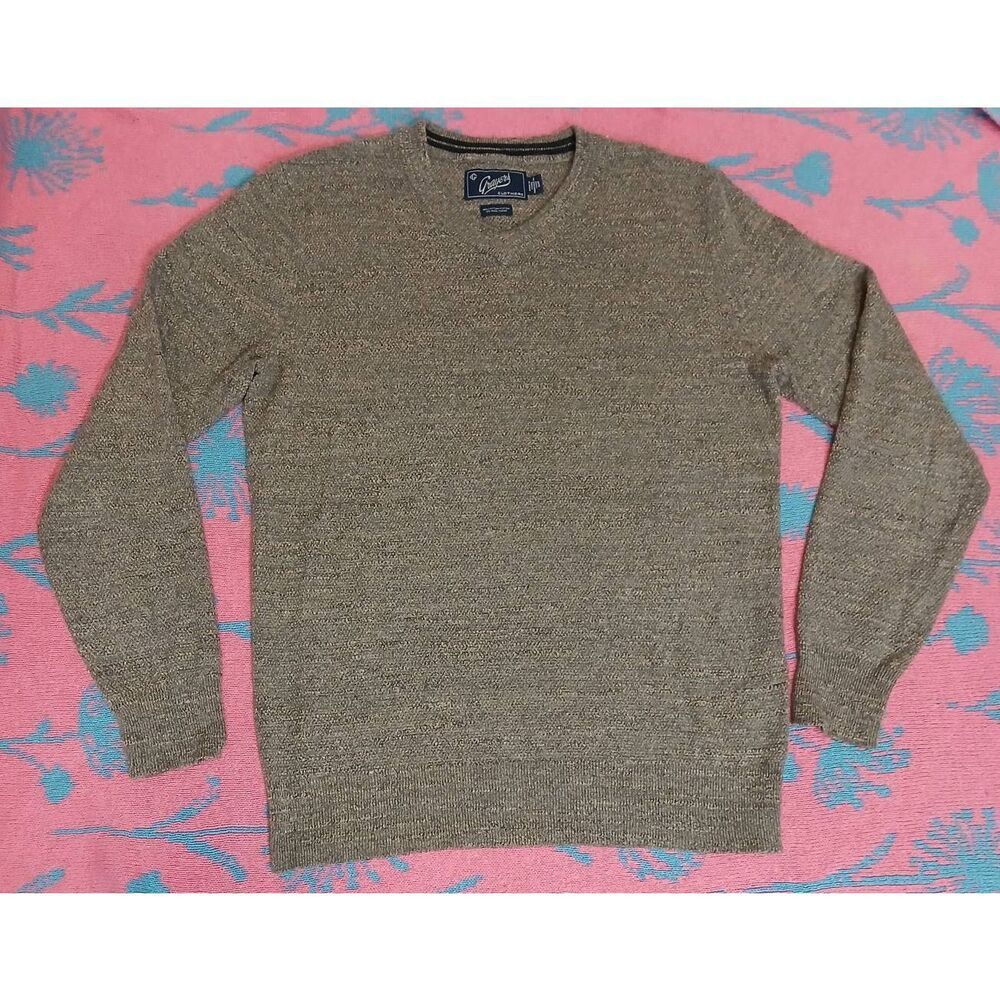 Grayers new york mens small sweater cotton wool rust tan camel